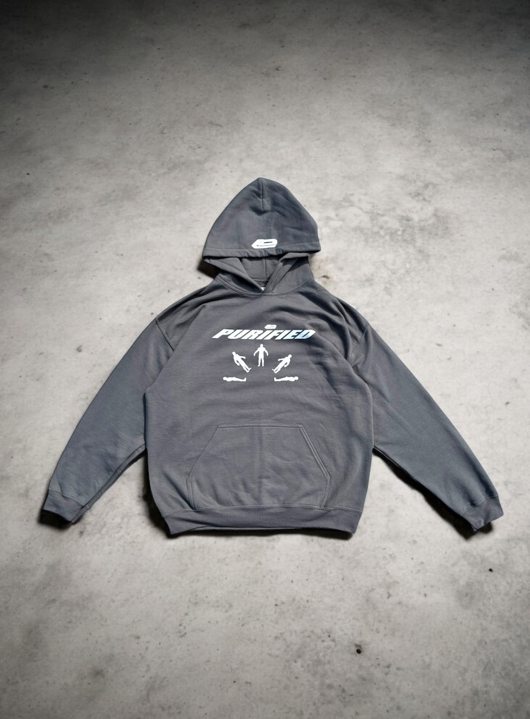 LOSTDEVINE LIMITED ADDITION purified smoke grey hoodie