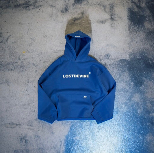 LOSTDEVINE premium blue hoodie top
