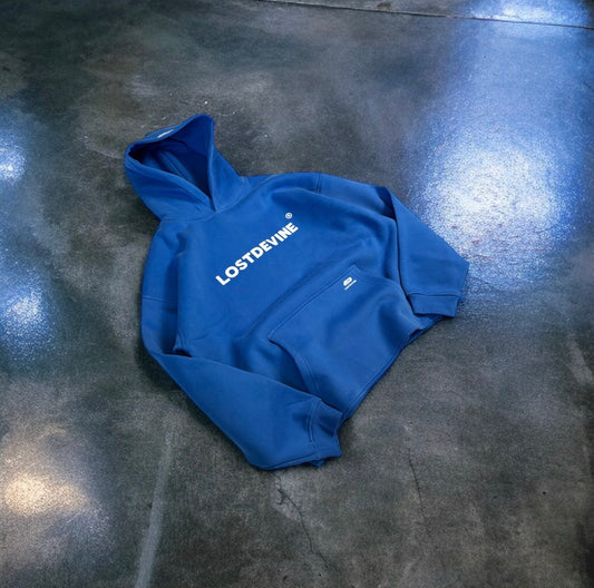 LOSTDEVINE premium blue hoodie top