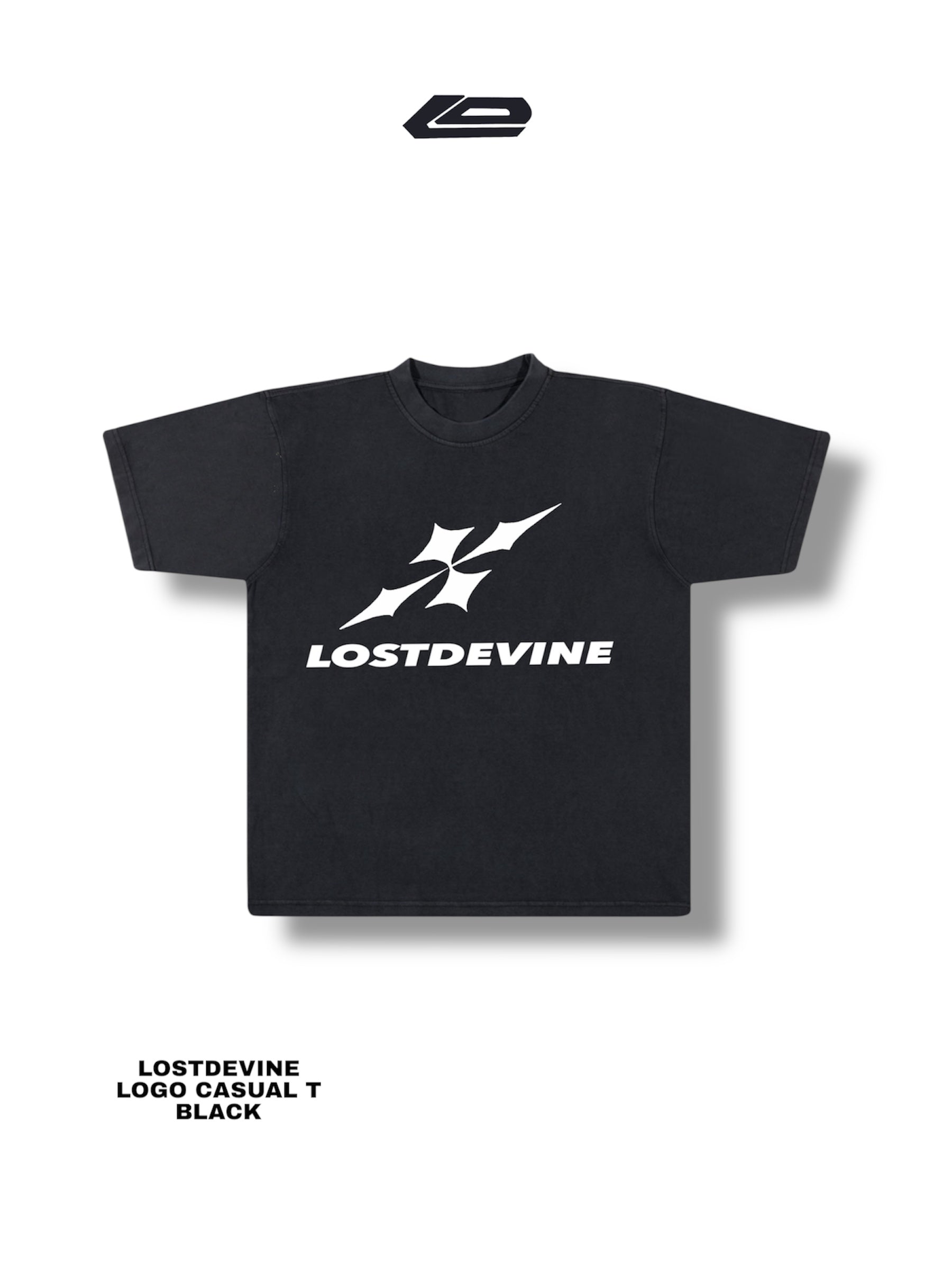 LOSTDEVINE classic hemmed white t-shirt