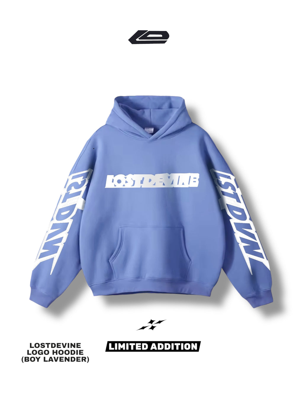 LOSTDEVINE blu lavender hoodie