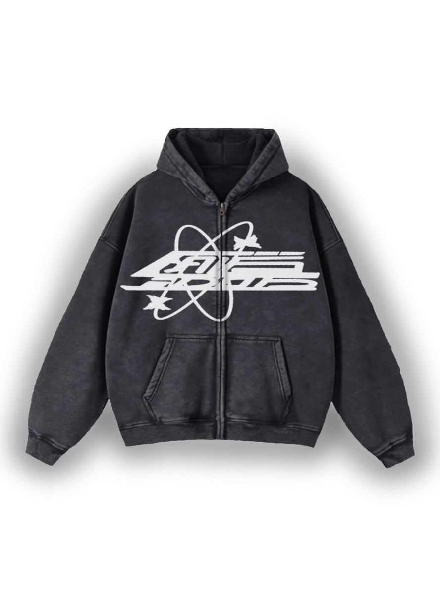 LOSTDEVINE fal5 idols faded black hoodie