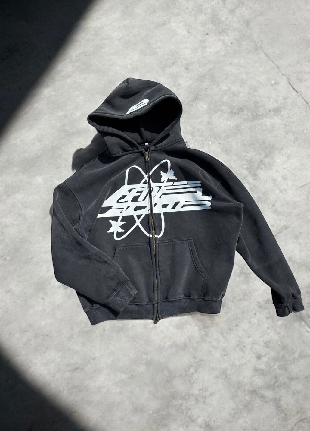 LOSTDEVINE fal5 idols faded black hoodie