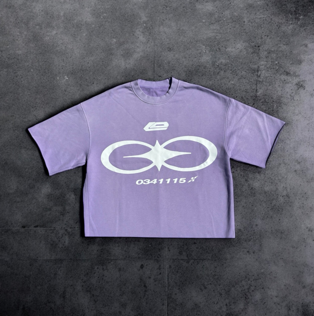 LOSTDEVINE god code heavyweight lavender shirt