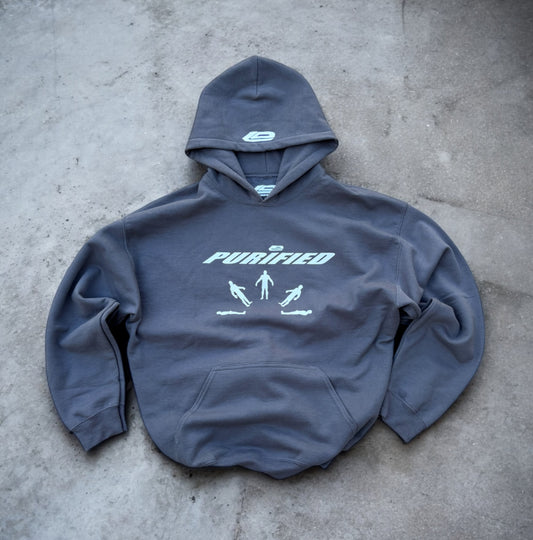 LOSTDEVINE LIMITED ADDITION purified smoke grey hoodie