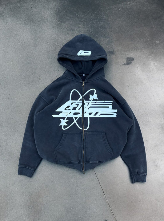 LOSTDEVINE fal5 idols faded black hoodie