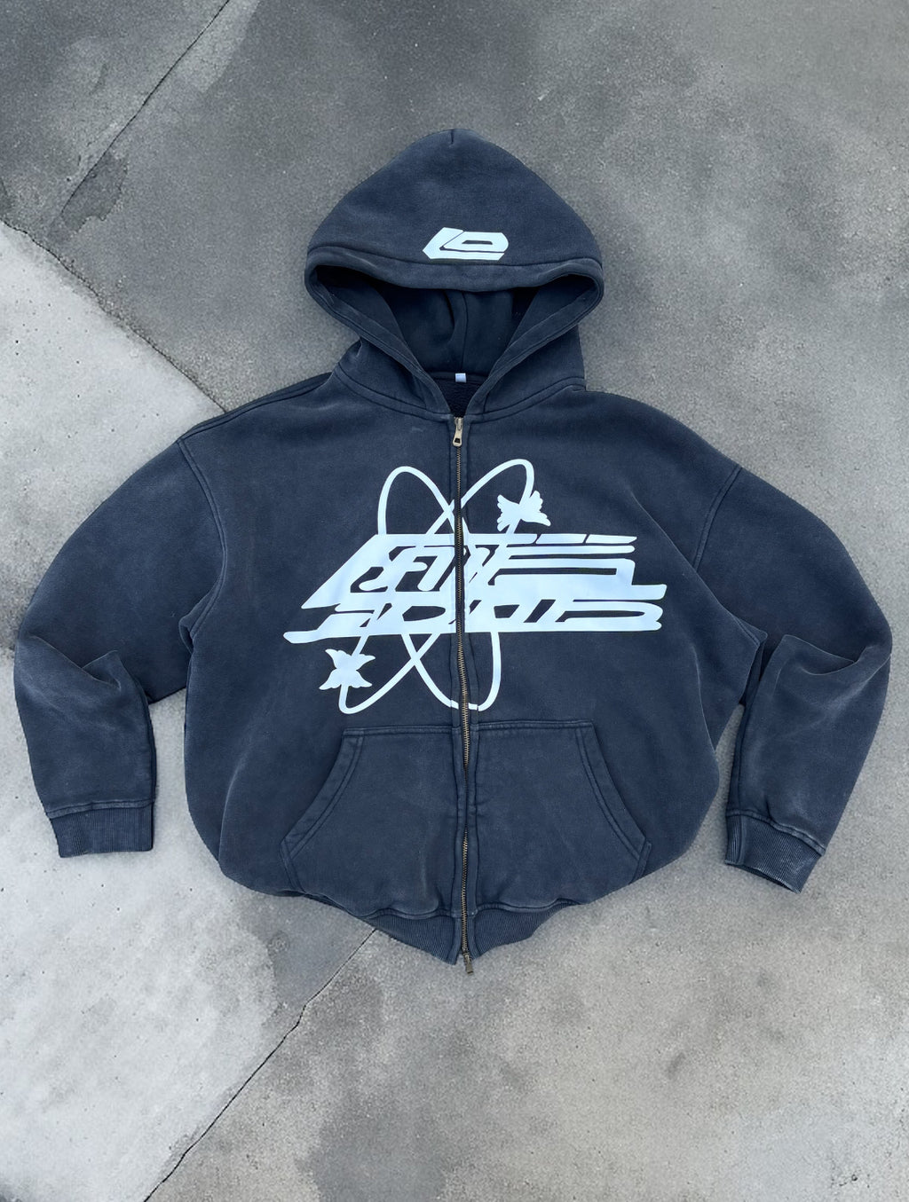 LOSTDEVINE fal5 idols faded black hoodie